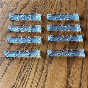 Set of 8 vintage crystal knife holders